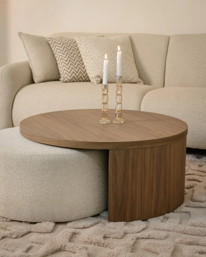 Couchtisch Windsor mit Walnussfurnier in walnuss und lodge desert als 2er-Set (flammhemmend), 90x90x40 cm von Richmond Interiors – Bild 9