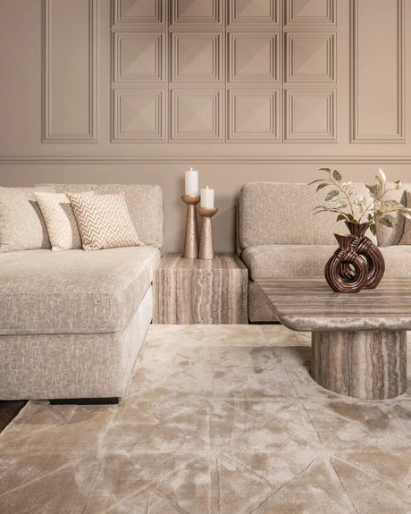 Couchtisch als Sofaelement Dulce mit Marmor Guangxi White in grau, 100x60 cm von Richmond Interiors – Bild 2
