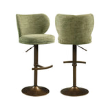 Drehbarer Barhocker Amely in pistache softweave, 55x57x116 cm von Richmond Interiors – Bild 1
