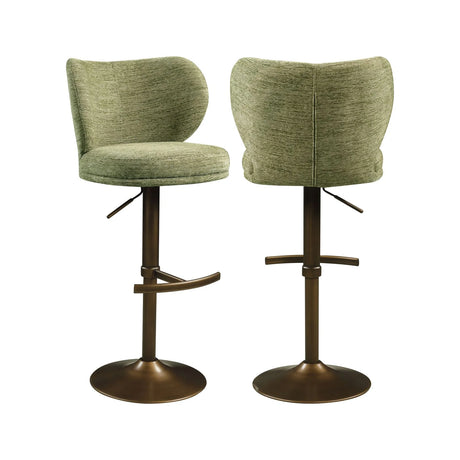 Drehbarer Barhocker Amely in pistache softweave, 55x57x116 cm von Richmond Interiors – Bild 1