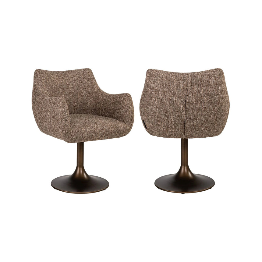 Drehbarer Essstuhl Aldo in brown tweed von Richmond Interiors – Bild 1