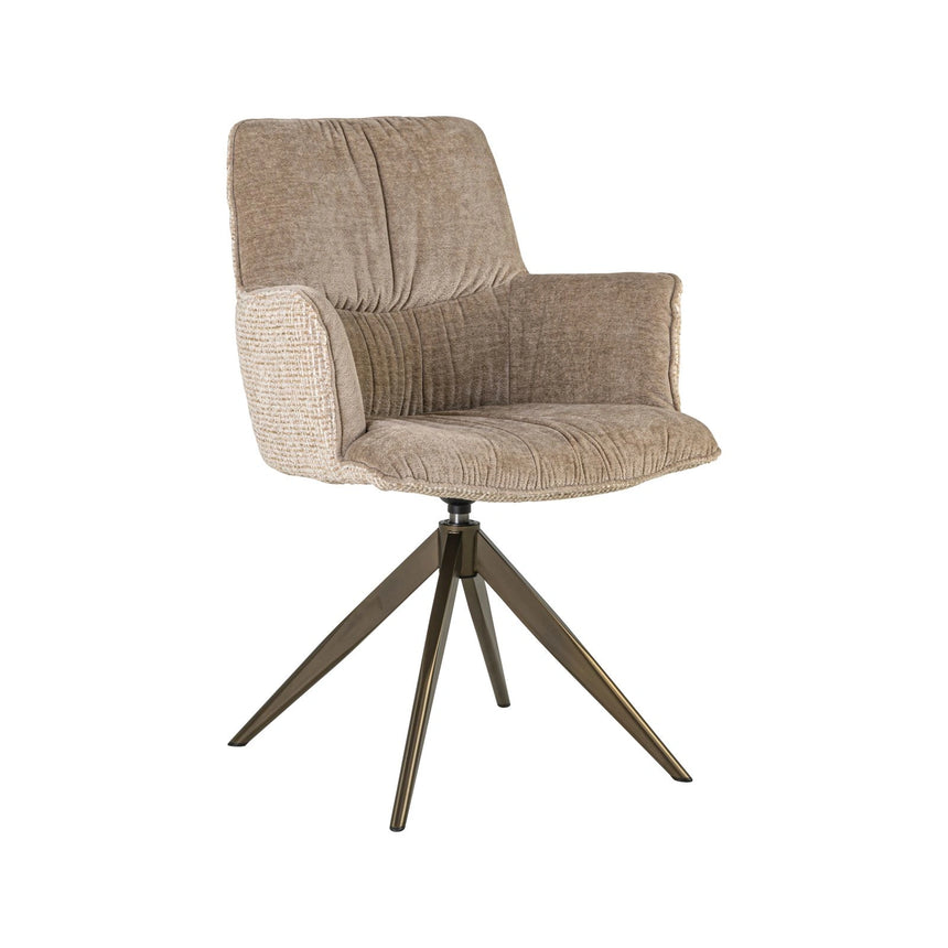 Drehbarer Essstuhl Chase in cream blockweave von Richmond Interiors – Bild 2