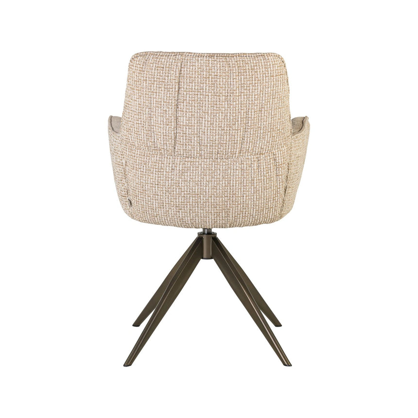 Drehbarer Essstuhl Chase in cream blockweave von Richmond Interiors – Bild 5