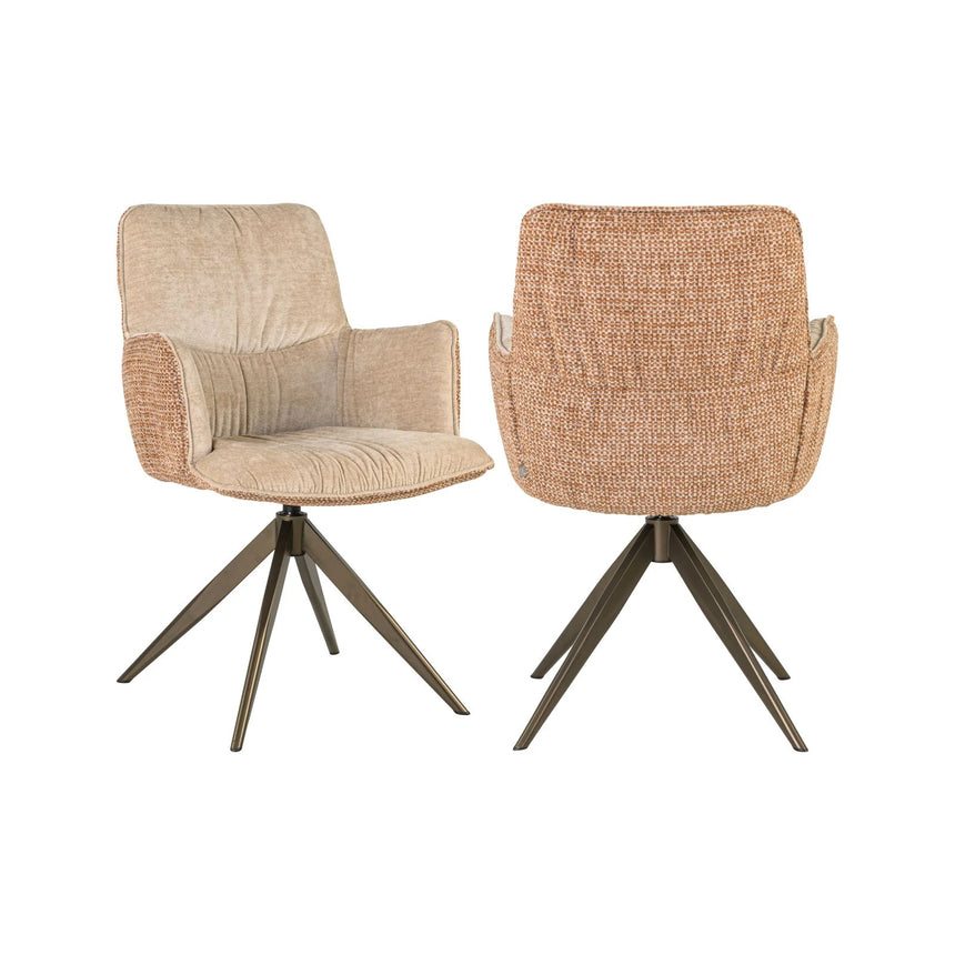 Drehbarer Essstuhl Chase in ginger jacquard von Richmond Interiors – Bild 1