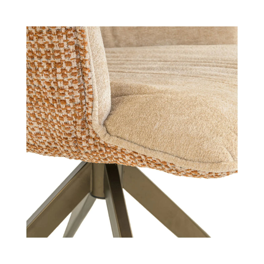 Drehbarer Essstuhl Chase in ginger jacquard von Richmond Interiors – Bild 10