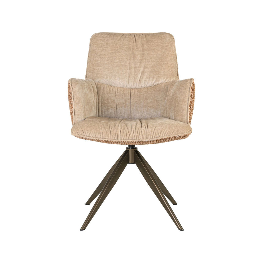 Drehbarer Essstuhl Chase in ginger jacquard von Richmond Interiors – Bild 3