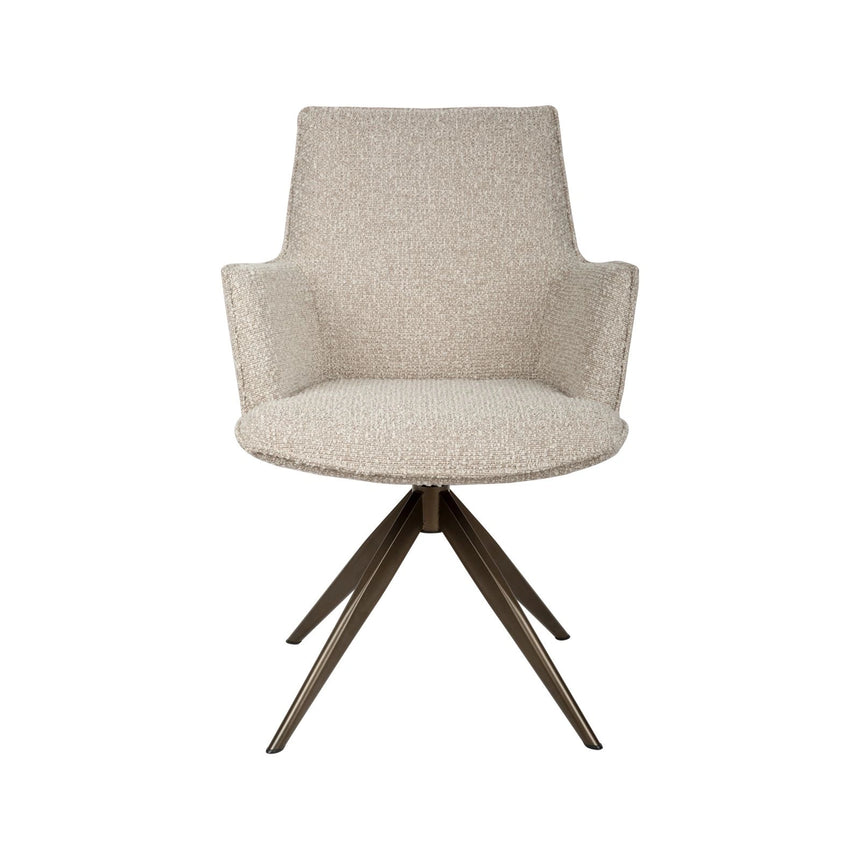 Drehbarer Essstuhl Dakota mit Armlehnen in natural chunky, 59x62x88 cm von Richmond Interiors – Bild 3