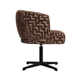 Drehbarer Essstuhl Dinan mit flammhemmendem Bezug in brown labyrinth, 65x68x80 cm von Richmond Interiors – Bild 5