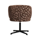 Drehbarer Essstuhl Dinan mit flammhemmendem Bezug in brown labyrinth, 65x68x80 cm von Richmond Interiors – Bild 6