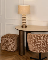 Drehbarer Essstuhl Dinan mit flammhemmendem Bezug in brown labyrinth, 65x68x80 cm von Richmond Interiors – Bild 8