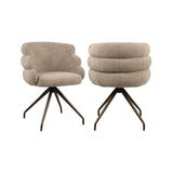 Drehbarer Essstuhl Kayla in mocca boldweave, 62x62x81 cm von Richmond Interiors – Bild 1