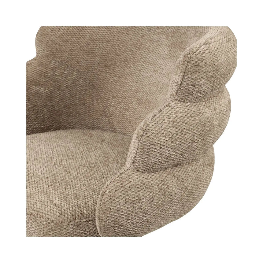 Drehbarer Essstuhl Kayla in mocca boldweave, 62x62x81 cm von Richmond Interiors – Bild 6