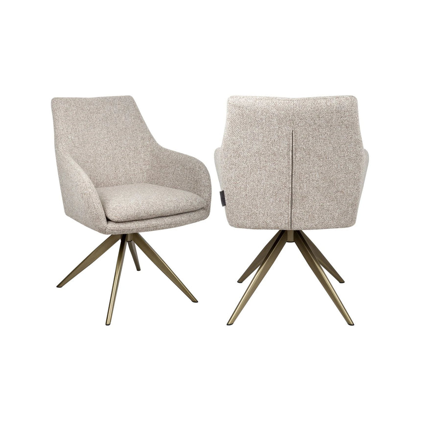 Drehbarer Essstuhl Lisonne in cayenne brown von Richmond Interiors – Bild 1
