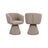 Drehbarer Essstuhl Madeline in mocca chunky, 61x59x77 cm von Richmond Interiors – Bild 1
