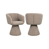 Drehbarer Essstuhl Madeline in mocca chunky, 61x59x77 cm von Richmond Interiors – Bild 1