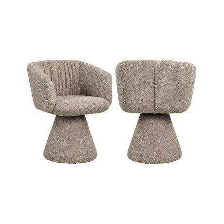Drehbarer Essstuhl Madeline in mocca chunky, 61x59x77 cm von Richmond Interiors – Bild 1