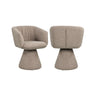 Drehbarer Essstuhl Madeline in mocca chunky, 61x59x77 cm von Richmond Interiors – Bild 1
