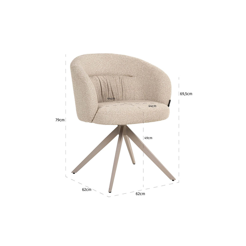 Drehbarer Essstuhl Olivia in biscotti von Richmond Interiors – Bild 11