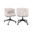 Drehbarer Essstuhl Rochenne auf Rollen in beige graffic von Richmond Interiors – Bild 1