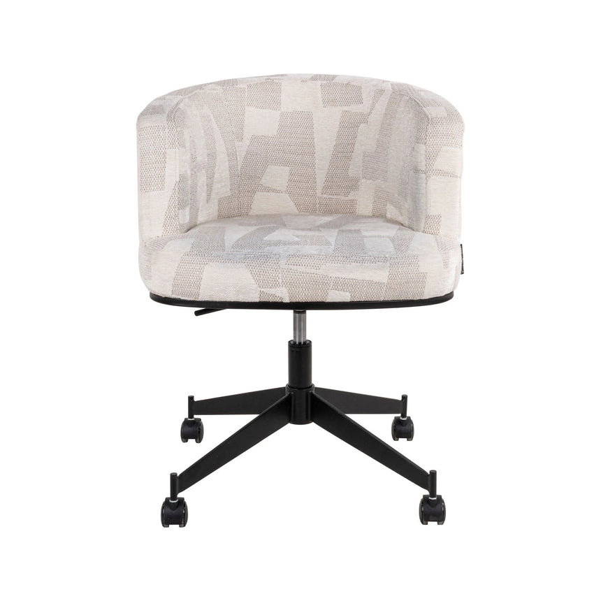 Drehbarer Essstuhl Rochenne auf Rollen in beige graffic von Richmond Interiors – Bild 6