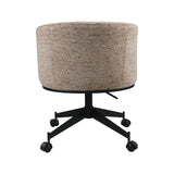 Drehbarer Essstuhl Rochenne auf Rollen in mocca linear von Richmond Interiors – Bild 5
