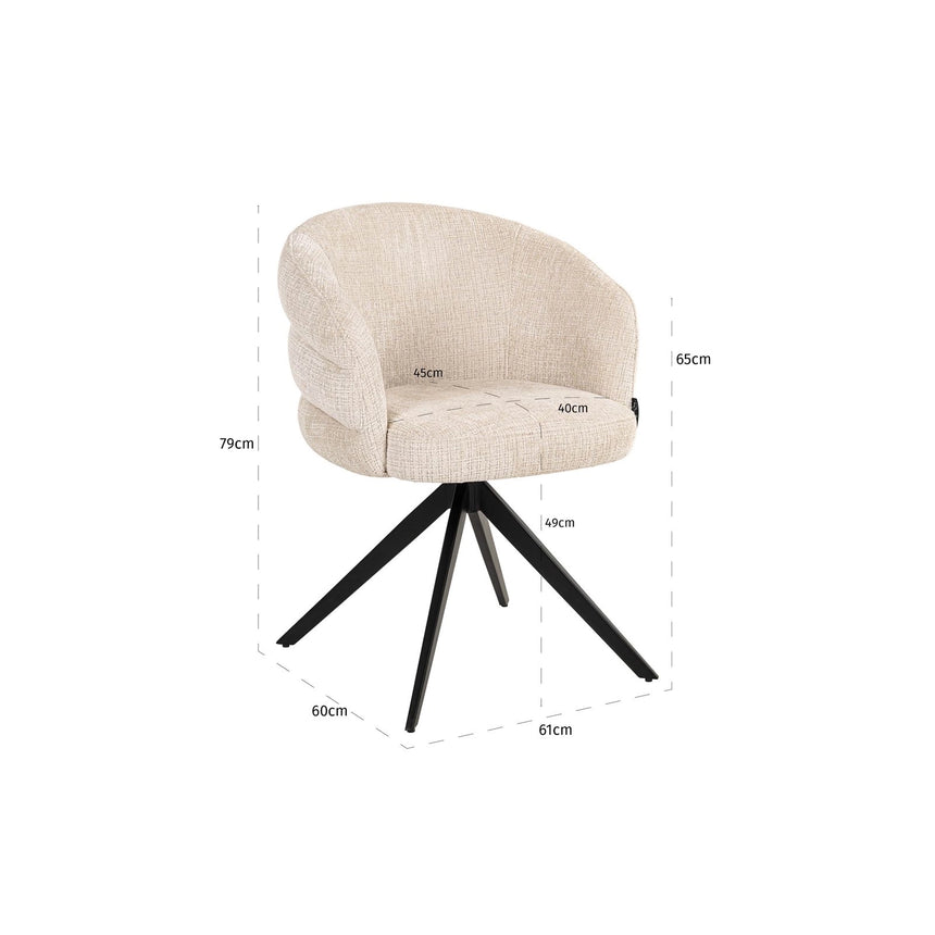 Drehbarer Essstuhl Serenity flammhemmend von Richmond Interiors – Bild 10