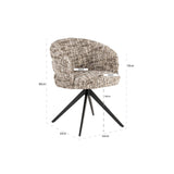 Drehbarer Essstuhl Serenity flammhemmend in brown omara von Richmond Interiors – Bild 6