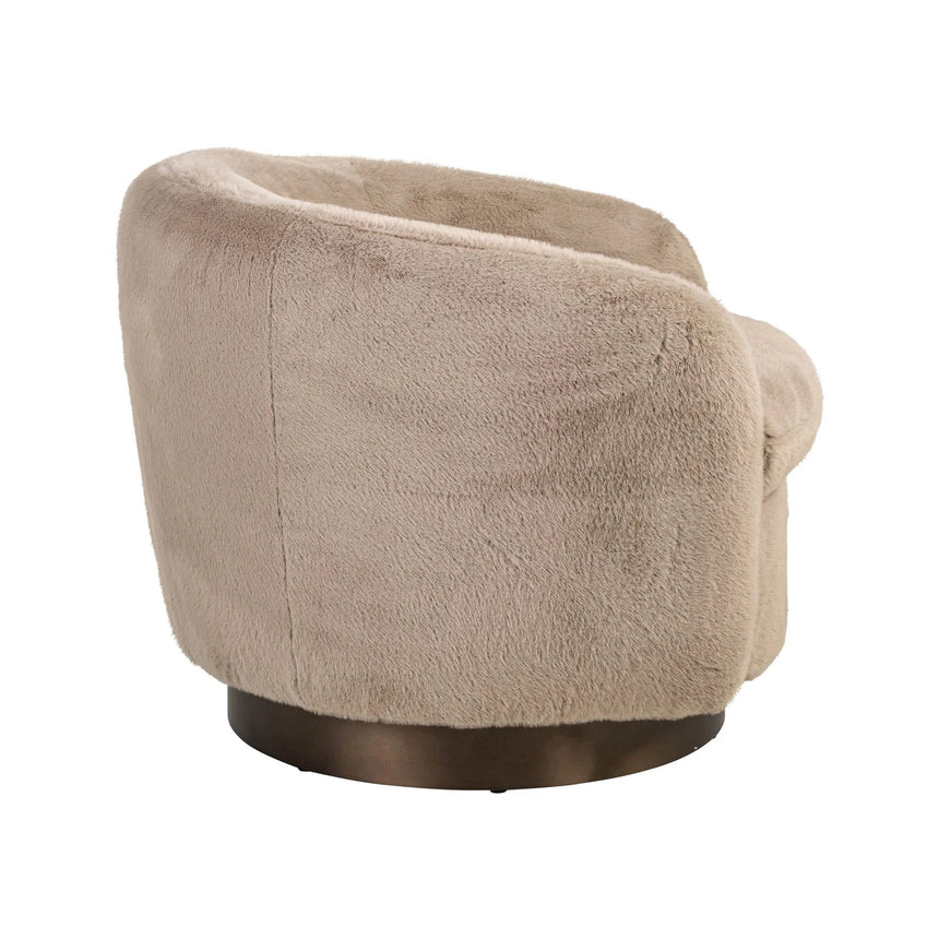 Drehbarer Sessel Colmar in khaki fluffy, 86x79x67 cm von Richmond Interiors – Bild 4