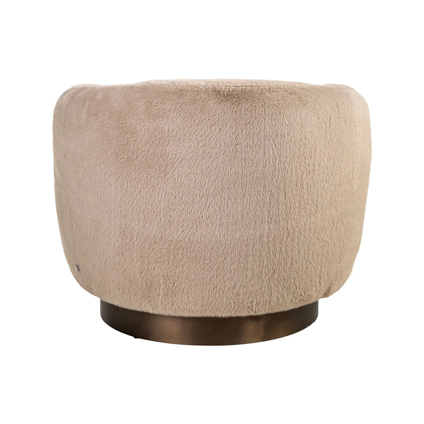 Drehbarer Sessel Colmar in khaki fluffy, 86x79x67 cm von Richmond Interiors – Bild 5