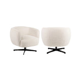 Drehbarer Sessel Estelle in beige blockweave, 83x81x76 cm von Richmond Interiors – Bild 1