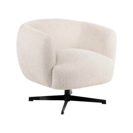 Drehbarer Sessel Estelle in beige blockweave, 83x81x76 cm von Richmond Interiors – Bild 2