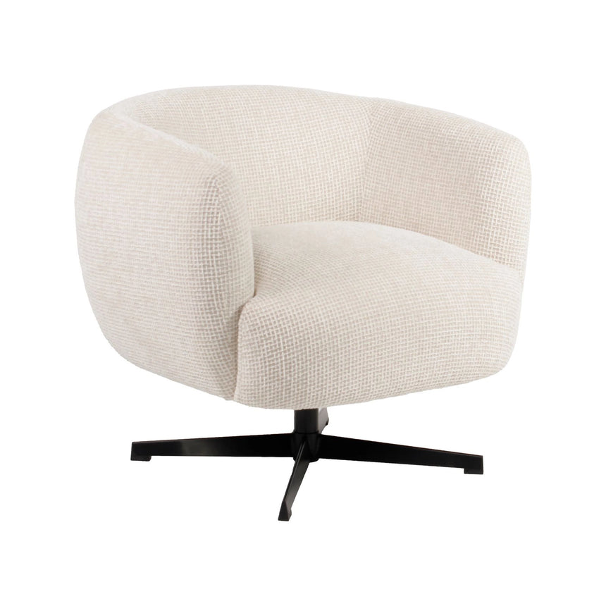 Drehbarer Sessel Estelle in beige blockweave, 83x81x76 cm von Richmond Interiors – Bild 2