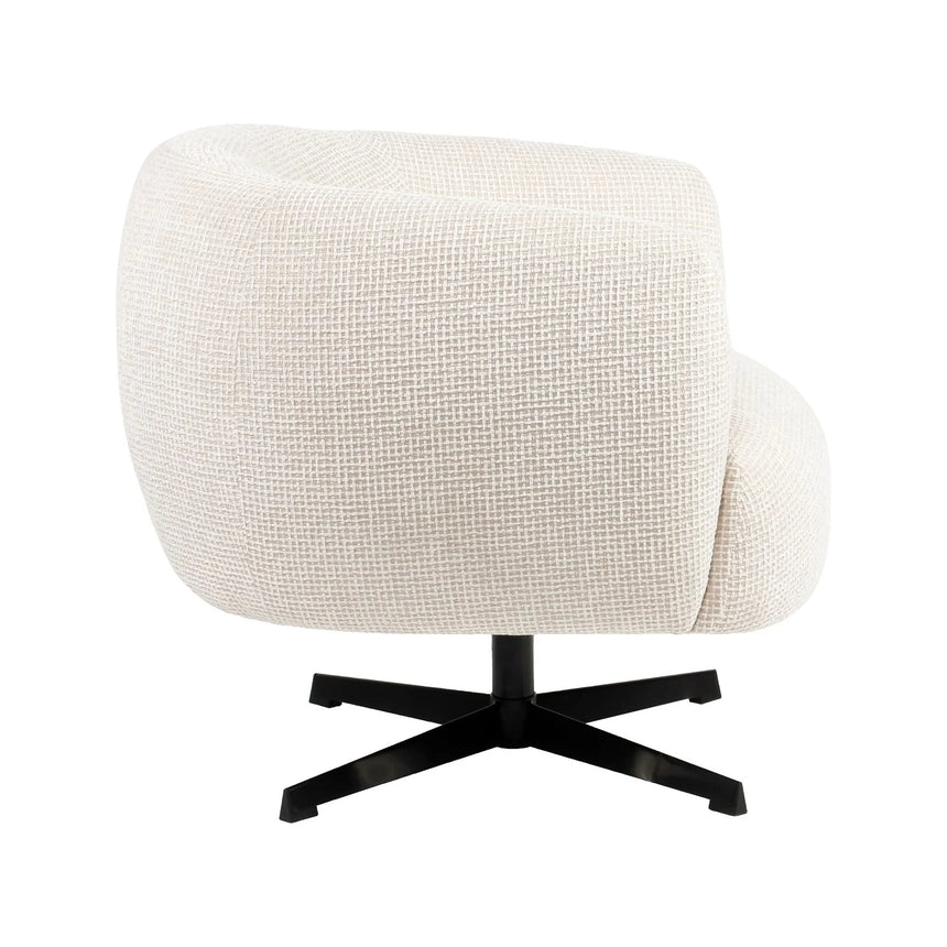 Drehbarer Sessel Estelle in beige blockweave, 83x81x76 cm von Richmond Interiors – Bild 3