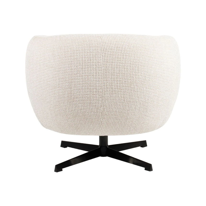 Drehbarer Sessel Estelle in beige blockweave, 83x81x76 cm von Richmond Interiors – Bild 4