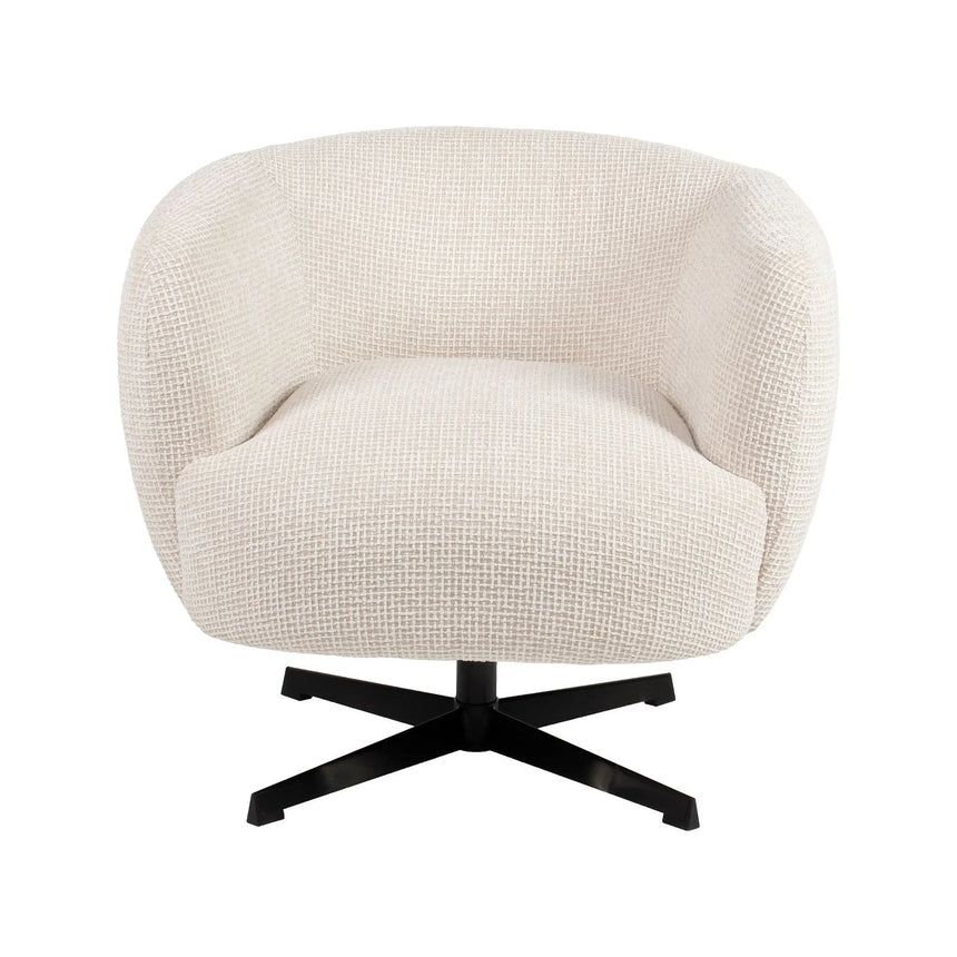 Drehbarer Sessel Estelle in beige blockweave, 83x81x76 cm von Richmond Interiors – Bild 5