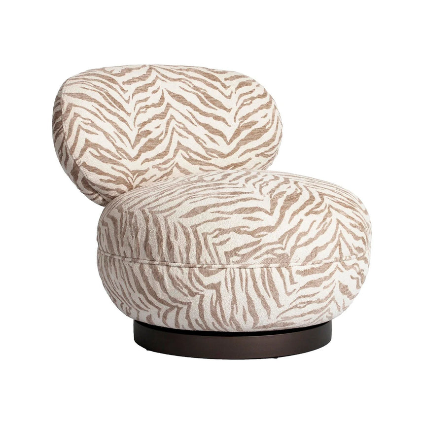 Drehbarer Sessel Jace in beige tiger, 78x86x76 cm von Richmond Interiors – Bild 3