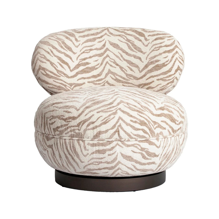 Drehbarer Sessel Jace in beige tiger, 78x86x76 cm von Richmond Interiors – Bild 4