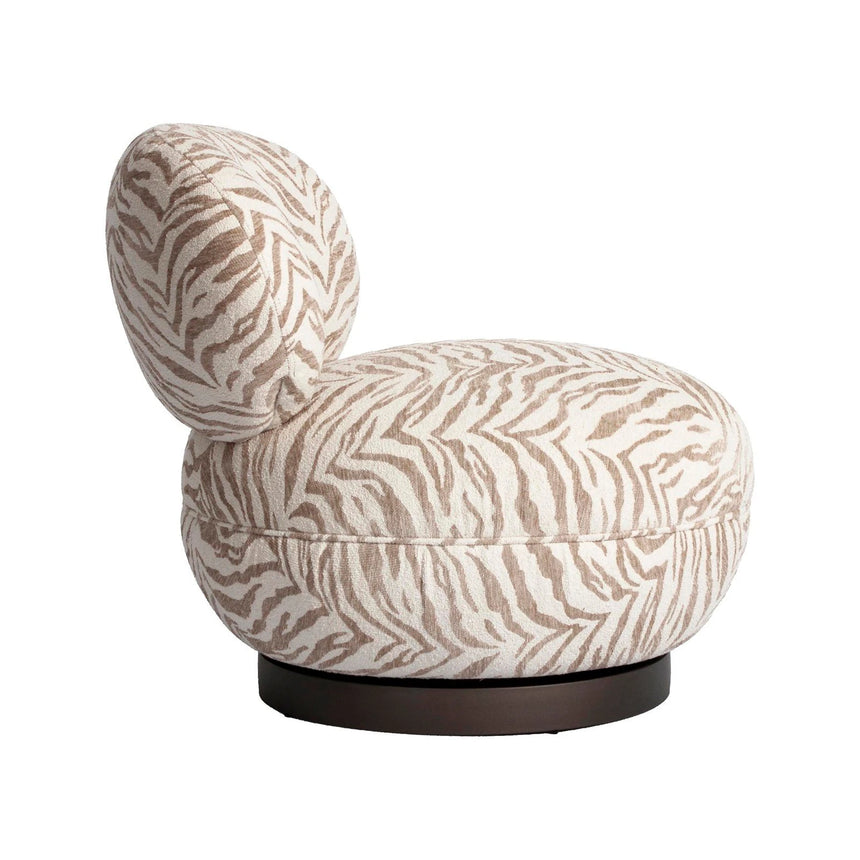 Drehbarer Sessel Jace in beige tiger, 78x86x76 cm von Richmond Interiors – Bild 5