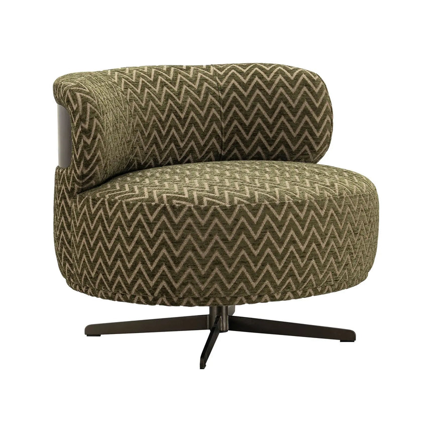 Drehbarer Sessel Lauren in moss chevron, 79x74x68 cm von Richmond Interiors – Bild 2