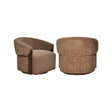 Drehbarer Sessel Marina mit flammhemmendem Bezug in brown blockweave, 86x81x76 cm von Richmond Interiors – Bild 1