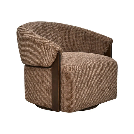 Drehbarer Sessel Marina mit flammhemmendem Bezug in brown blockweave, 86x81x76 cm von Richmond Interiors – Bild 2