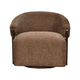 Drehbarer Sessel Marina mit flammhemmendem Bezug in brown blockweave, 86x81x76 cm von Richmond Interiors – Bild 3