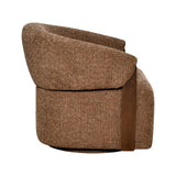Drehbarer Sessel Marina mit flammhemmendem Bezug in brown blockweave, 86x81x76 cm von Richmond Interiors – Bild 4