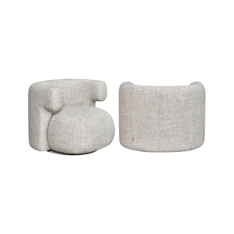 Drehbarer Sessel Talley in cream tweed, 87x80x67 cm von Richmond Interiors – Bild 1