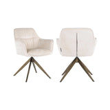 Essstuhl Aline mit Drehfunktion und flammhemmendem Bezug in white chenille, 59x61x82 cm von Richmond Interiors – Bild 1