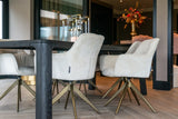 Essstuhl Aline mit Drehfunktion und flammhemmendem Bezug in white chenille, 59x61x82 cm von Richmond Interiors – Bild 12