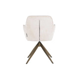 Essstuhl Aline mit Drehfunktion und flammhemmendem Bezug in white chenille, 59x61x82 cm von Richmond Interiors – Bild 5