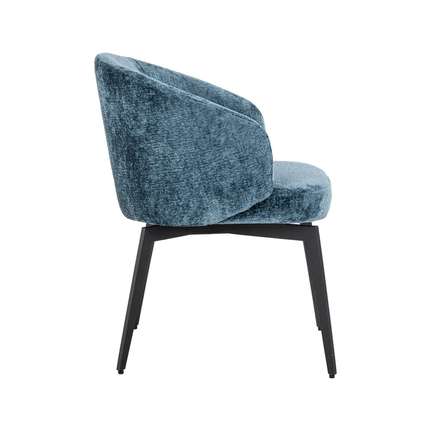 Essstuhl Amphara mit flammhemmendem Bezug in blue chenille von Richmond Interiors – Bild 4