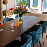 Essstuhl Amphara mit flammhemmendem Bezug in blue chenille von Richmond Interiors – Bild 9