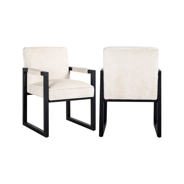 Essstuhl Beck in white chenille von Richmond Interiors – Bild 1